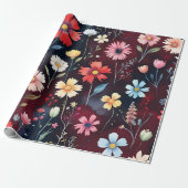 Blühende Rosen Geschenkpapier (Ungerollt)