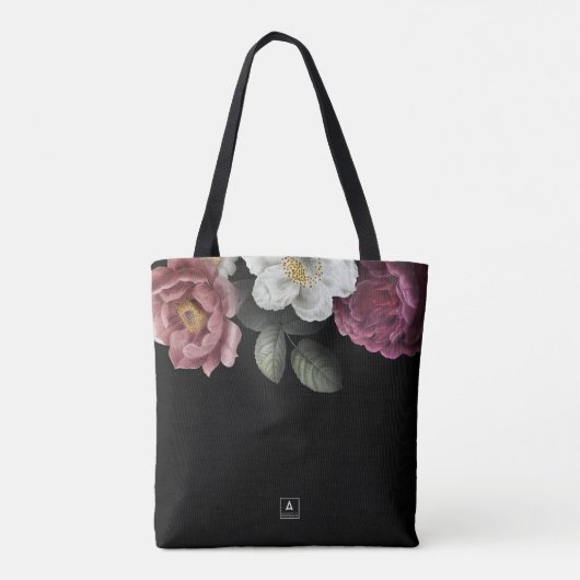 Blühende Rosen Tasche (Rückseite)