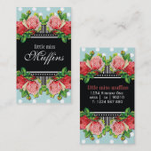 Blühende Rosen-zeitgenössische Geschäfts-Karte Visitenkarte (Vorne/Hinten)