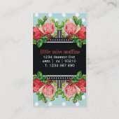 Blühende Rosen-zeitgenössische Geschäfts-Karte Visitenkarte (Rückseite)