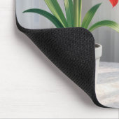 Blühende rote Amaryllis  Mousepad (Ecke)