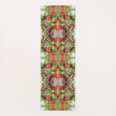 Blühende Rote Blüten Abstrakt Yogamatte (Rückseite)