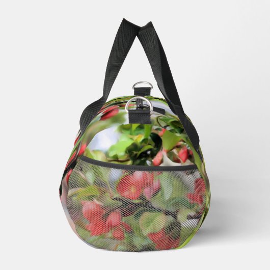 Blühende Rote Blüten Duffle Bag (Rechts)