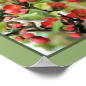 Blühende Rote Blüten spiegeln Abstraktes wider Poster (Ecke)