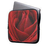 Blühende Rote Rose Laptopschutzhülle (Vorderseite Links)