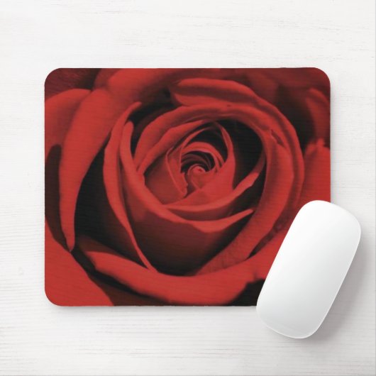 Blühende Rote Rose Mousepad (Mit Mouse)