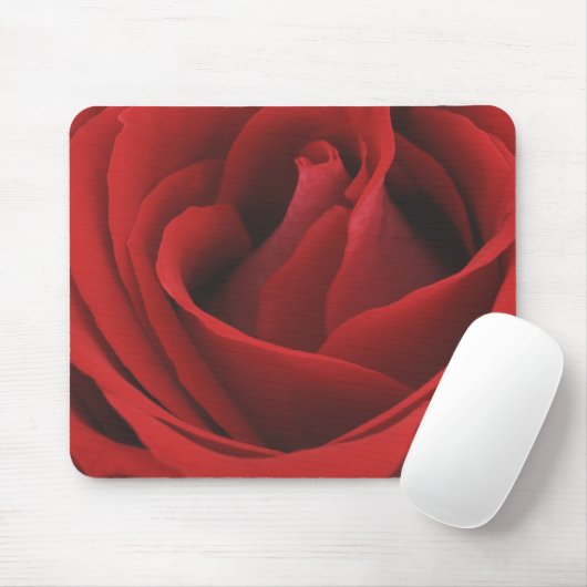 Blühende Rote Rose Mousepad (Mit Mouse)