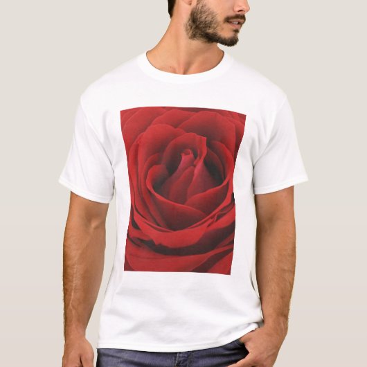 Blühende Rote Rose T-Shirt (Vorderseite)
