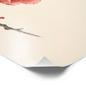 Blühende Sakura Traditionelle Malerei Fotodruck (Ecke)