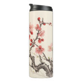 Blühende Sakura Traditionelle Malerei Thermosbecher (Nach rechts gedreht)
