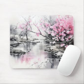 Blühende Sakura über die Tinte Mousepad (Mit Mouse)