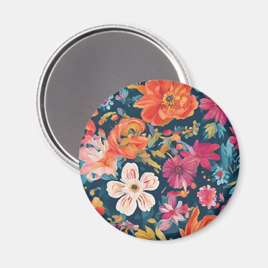 Blühende Sammlung digitaler Kunst Magnet (Vorderseite/Rückseite)