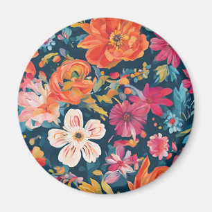 Blühende Sammlung digitaler Kunst Magnet