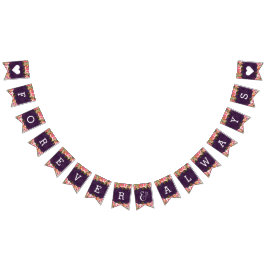 Blühende schick Farbe bearbeitbare Hochzeit für im Wimpelkette