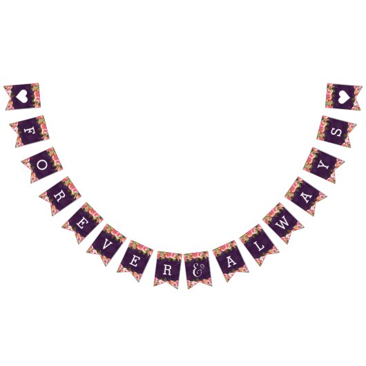 Blühende schick Farbe bearbeitbare Hochzeit für im Wimpelkette (Alle)