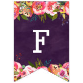 Blühende schick Farbe bearbeitbare Hochzeit für im Wimpelkette (Zweite Fahne)