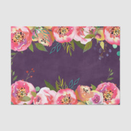 Blühende schick-farbenbearbeitbare Hochzeit Seidenpapier