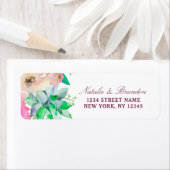 Blühende schicke Minze & Blush-Hochzeit-Rücksendea (Insitu)