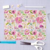 Blühende schicke Minze & Blush Pink Wasserfarbe Ho Seidenpapier (Handwerk)