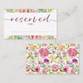 Blühende schicke rosafarbene Blumenzwiebelsaison Platzkarte (Vorne/Hinten)