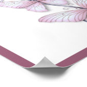 Blühende Schmetterlinge Poster (Ecke)