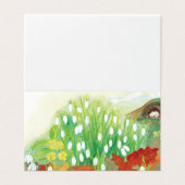 Blühende Schneekanäle und ein Igel (Außenseite Aufgefaltet)
