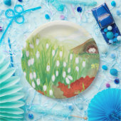 Blühende Schneekanäle und ein Igel Pappteller (Party)