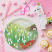 Blühende Schneekanäle und ein Igel Pappteller (Party)