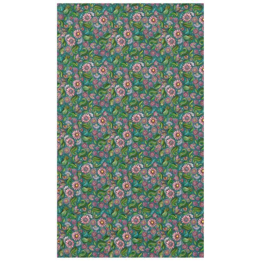 Blühende schöne Blume Tischdecke (Vorderseite)