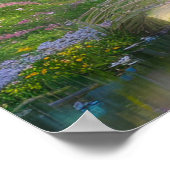 Blühende Schönheit, ein Frühlingsgarten Poster (Ecke)