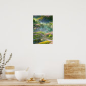 Blühende Schönheit, ein Frühlingsgarten Poster (Küche)