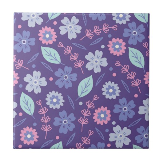 Blühende Schönheit - Fliese (Vorderseite)