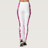 "Blühende Schönheit: Fuchsia Pink Leggings (Rückseite)