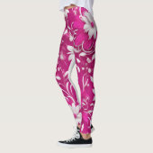 "Blühende Schönheit: Fuchsia Pink Leggings (Links)