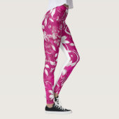 "Blühende Schönheit: Fuchsia Pink Leggings (Rechts)