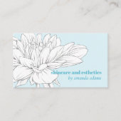 Blühende Schönheit | Grey Blue Skincare Ästhetiker Visitenkarte (Vorderseite)