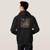 Blühende Schönheit Hoodie (Schwarz voll)