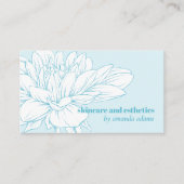 Blühende Schönheit | Light Blue Skincare Ästhetike Visitenkarte (Vorderseite)