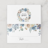 Blühende Schönheit | Personalisierte Hochzeitsstim Platzkarte (Außenseite Aufgefaltet)