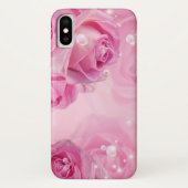 Blühende Schönheit: Pink Rose iPhone Case (Rückseite)