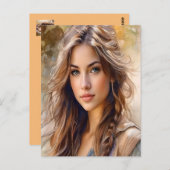 Blühende Schönheit Postkarte (Vorne/Hinten)