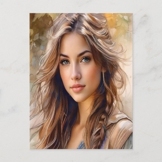 Blühende Schönheit Postkarte (Vorderseite)