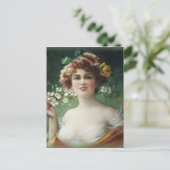 Blühende Schönheit Postkarte (Stehend Vorderseite)