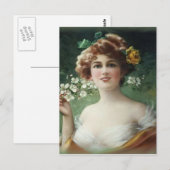 Blühende Schönheit Postkarte (Vorne/Hinten)