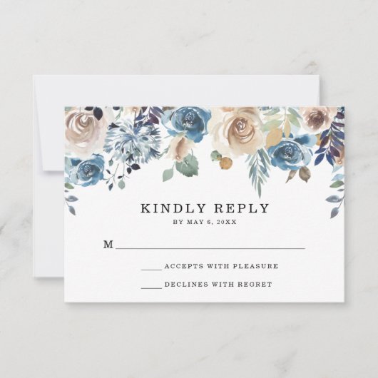 Blühende Schönheit | RSVP-Hochzeitkarte RSVP Karte (Vorderseite)