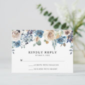 Blühende Schönheit | RSVP-Hochzeitkarte RSVP Karte (Stehend Vorderseite)