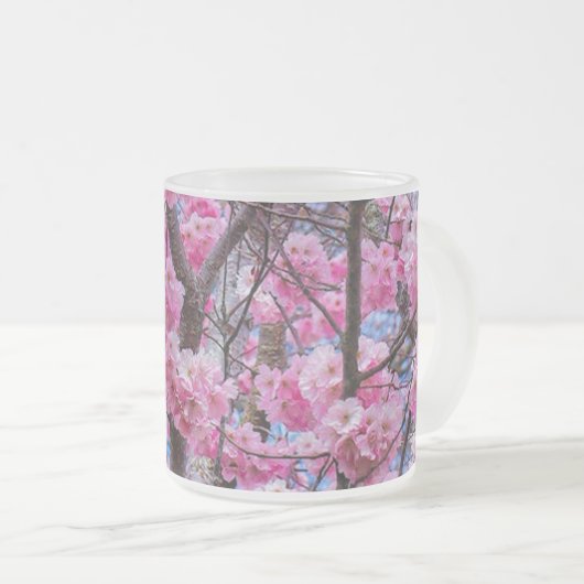 Blühende Schönheit: Sakura-Blume Mattglastasse (VorderseiteRechts)