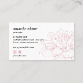 Blühende Schönheit | Wasserfarbener Hautpflegeästh Visitenkarte (Rückseite)