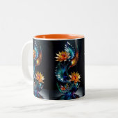 Blühende Schönheit: Zauberei mit Blumencocktail Zweifarbige Tasse (Vorderseite Links)