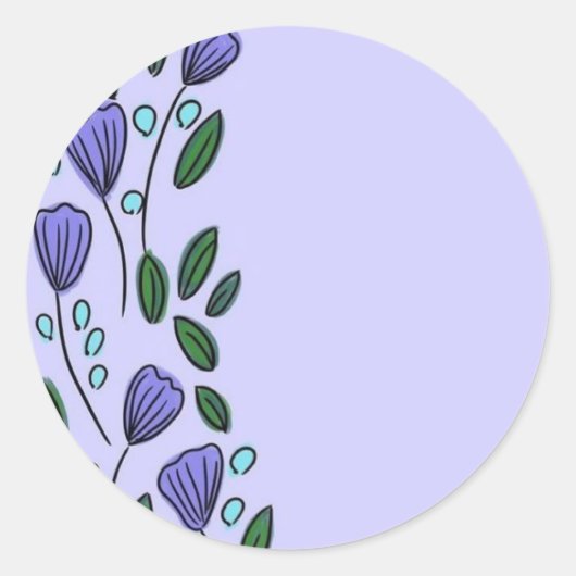 "Blühende Schönheiten: Sammlung von Blumenaufklebe Runder Aufkleber (Vorderseite)